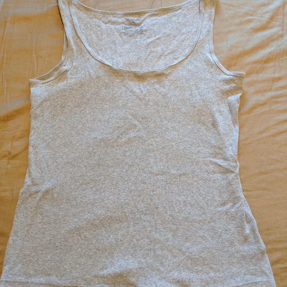 Gray Ribbed Tank